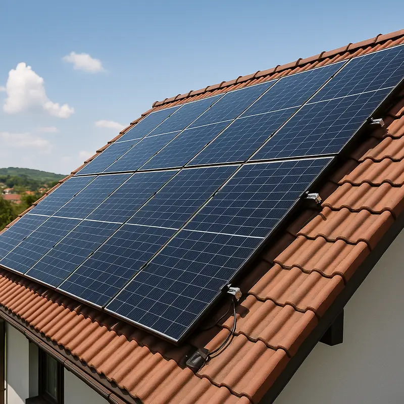 Krovna solarna elektrana — završena montaža panela