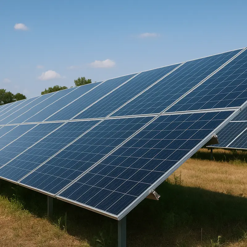 Tlocrtna fotonaponska instalacija — poljski nosači